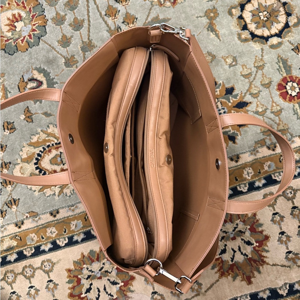 Calpak Haven 16" Laptop Tote Bag in Toffee - Picture 4 of 9